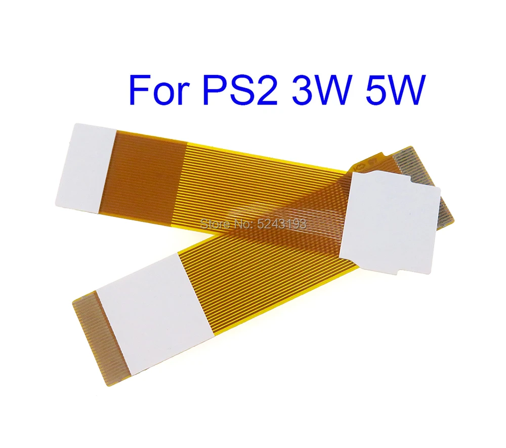 50 Uds para PS2 3W 5W Cable flexible de lente láser Cable de cinta de lente láser para consola PS2 30000 50000 consola de reparación de Color amarillo