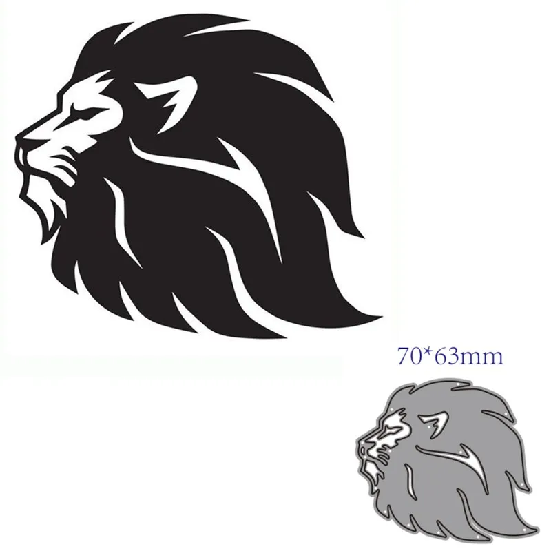 metal cutting dies cut die mold Animal lion decoration Scrapbook paper craft knife mould blade punch stencils