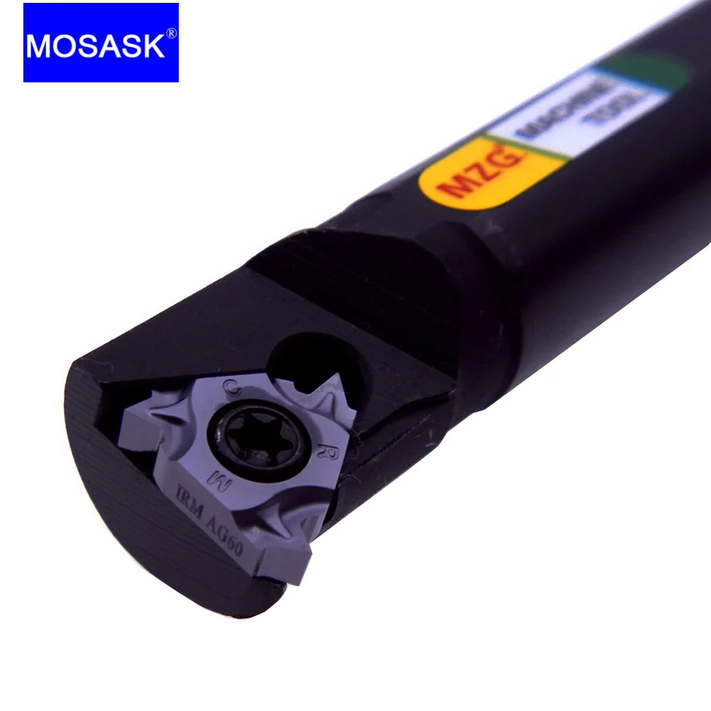 MOSASK 1PC SNR Internal CNC Turning Cutter Threaded Shank Thread Carbide Inserts Lathe Threading Tools Holders