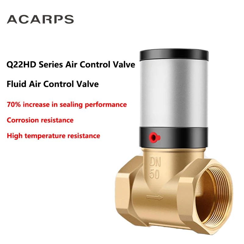 

1/2" 3/4" 1" 1-1/4" 1-1/2" 2" Fluid Air Control Valve Q22HD Brass Valve Body Air Control Valve Pneumatic Control Valve