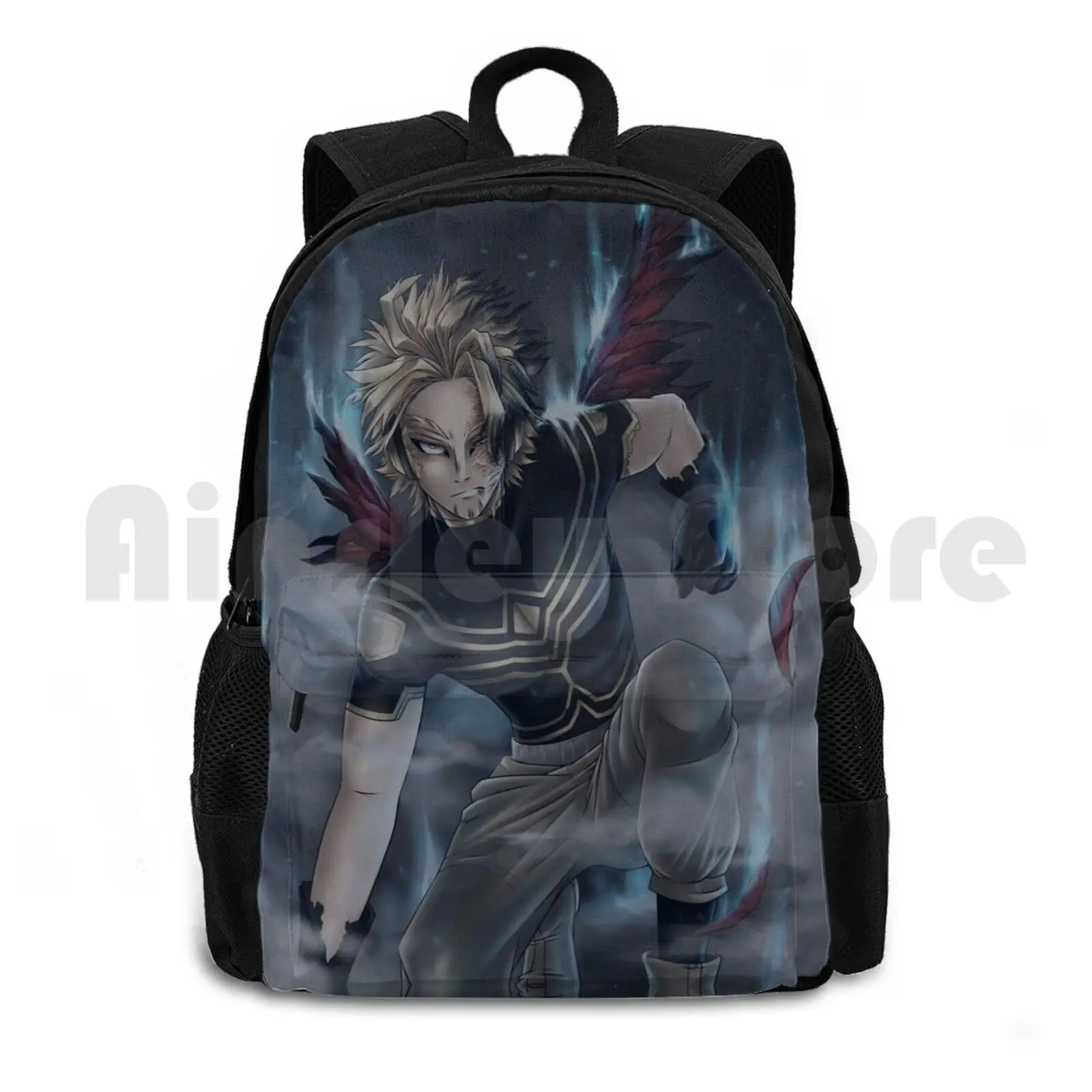 Burning Hawks Outdoor Hiking Backpack Riding Climbing Sports Bag Hawks My Hero Boku No Hero Academia Bird Pro Hero Dabi Fire