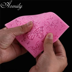 Aomily DIY Silicone Butterflies Lace Mat Pad Lace Cake Fondant Mold Butterfly Mousse Cake Kitchen Baking Decorating Bakeware