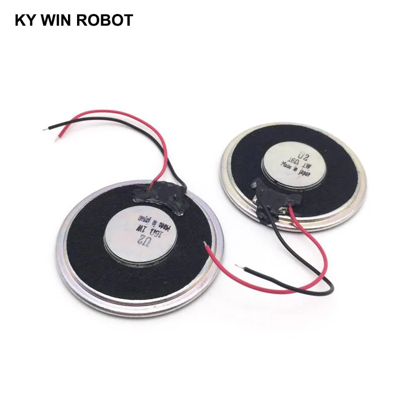 2 Stück/Set, neuer, ultradünner Mini-Lautsprecher, 16 Ohm, 1 Watt, 1W, 16R, Lautsprecherdurchmesser 40 mm, 4 cm, Dicke 5 mm, mit Kabel. – Detail 4