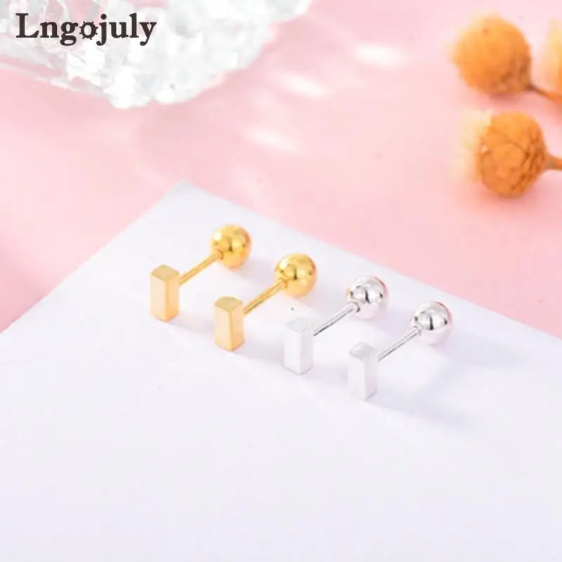 High Quality 925 Sterling Silver Stud Earring For Women Girlfriend Children Baby Screw Earrings Anniversary Fine Jewelry Gifts