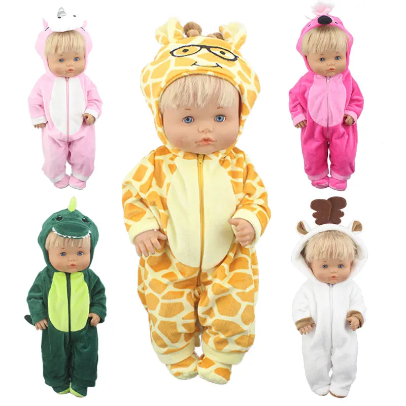 2022 Plush animal clothing Suit For 42 cm Nenuco Doll 17 Inches Baby Doll Clothes