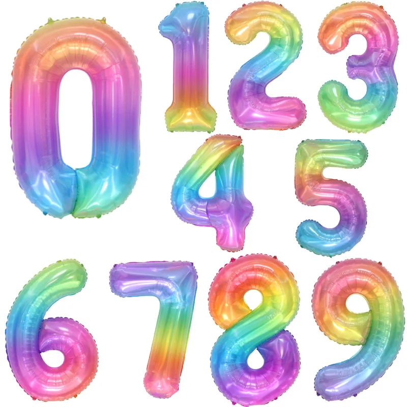 40/32inch number balloon 1 2 3 4 5 Number Digit Helium foil Ballons Child Adult Birthday Wedding Decor Party Supplies