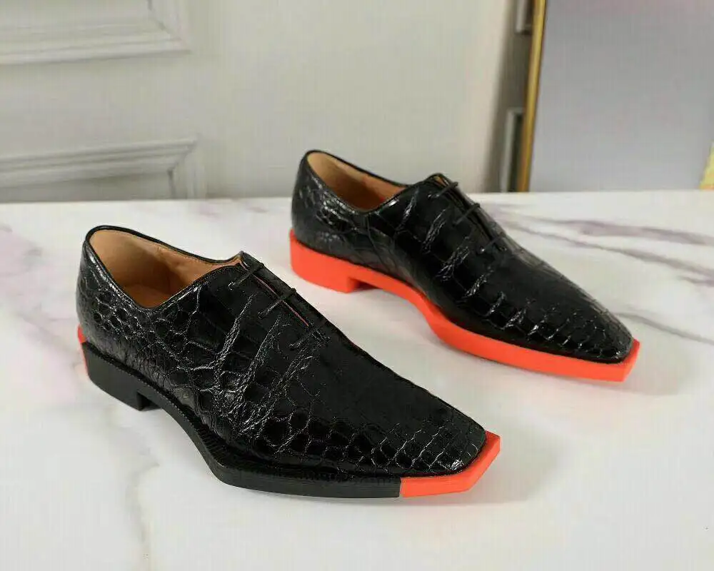 Tainxin New Men  Shoes Crocodile Leather  Male Shoes Business  Wedding Fashion And Personality