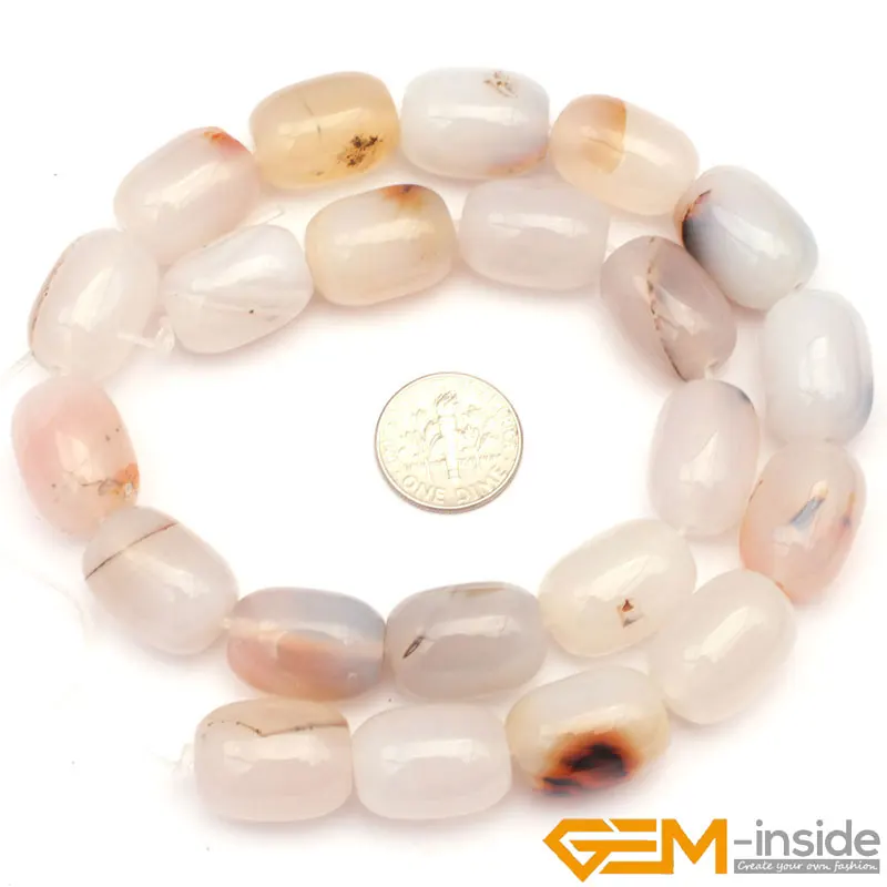 Natural Stone Drum Agates Acceories Beads For Jewelry Making Strand 15 Inch Frosted Bracelet Necklace Design