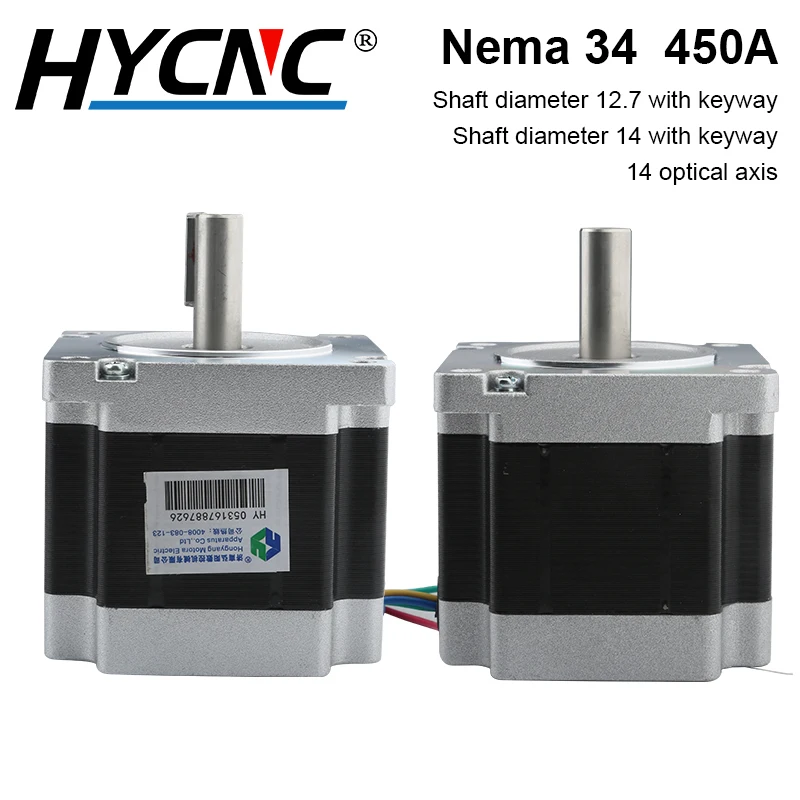 Nema 34 ACT Stepper Motor 4-Wire 2-Phase Motor 6.5N 12.5N 24.5N Torque CNC Milling Machine Woodworking Engraving Motor