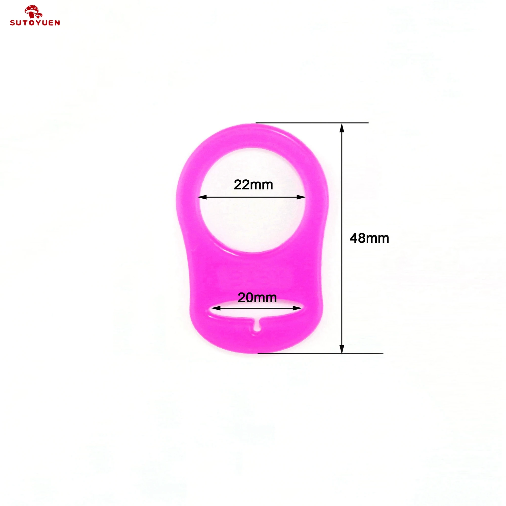 Sutoyuen-Adaptador de silicona para chupete, soporte de anillo transparente de grado alimenticio, para MAM NUK Dummy, 100 Uds.