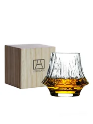 Japan Fuji Mountain Irregular Old Fashioned Whiskey Glass Volcanic Wine Cup Artwork Present Box Whisky Tumbler Brandy Snifter