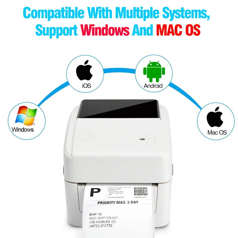 XP-420 4 Inch Thermal Shipping Label Printer 25-115mm Barcode Sticker Print Machine with Usb Bluetooth Paper Room  Windows Mac