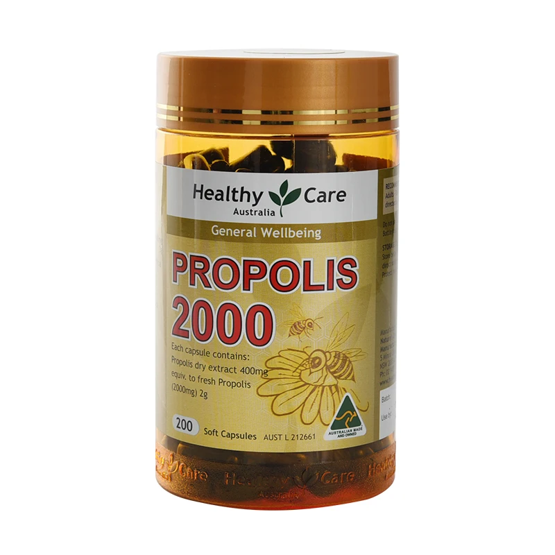 Free shipping Healthy Care Propolis 2000 mg 200 capsules