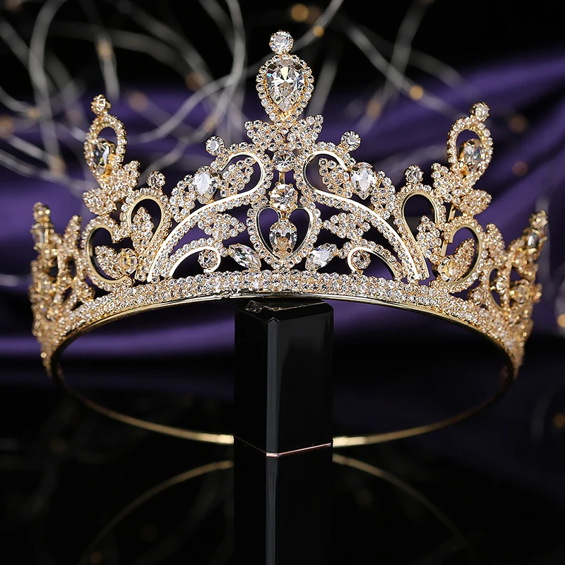 

Tiaras and Crown HADIYANA Gergous Women Wedding Party Hair Accessorie Headband BC3647 Accesorios para el cabello Corona Princesa