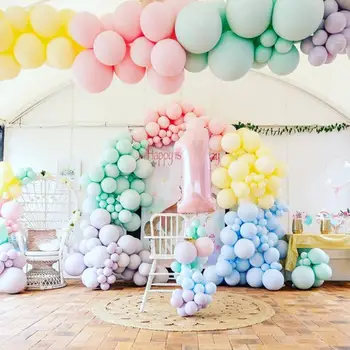 馬卡龍粉彩大氣球,36吋圓形可充氣氦氣乳膠氣球,適用於婚禮、生日派對裝飾和新年裝飾 10 best sales 粉彩生日裝飾 - №8