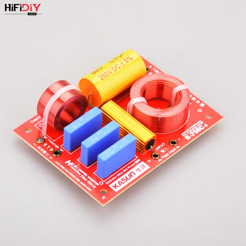 HIFIDIY LIVE 2 Way 2 Unit (tweeter+bass ) Frequency Divider Crossover Filters B-208C Hi-Fi HOME Speaker surround Desktop audio