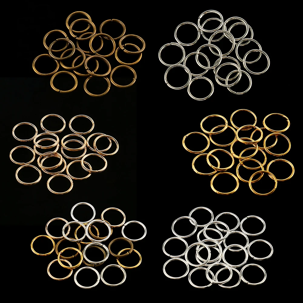 200pcs/lot 3mm-12mm Metal Jump Rings Jewelry Findings Open Loop Split Rings Supplies for Jewelry Making Handmade DIY Accessories