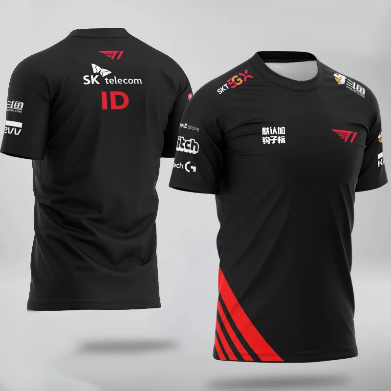 LCK 2020 Spring Season SKT T1 Pro Player Team Jersey T Shirt Uniform Faker Shirts SKTT1 T-shirt SKT1 Canna