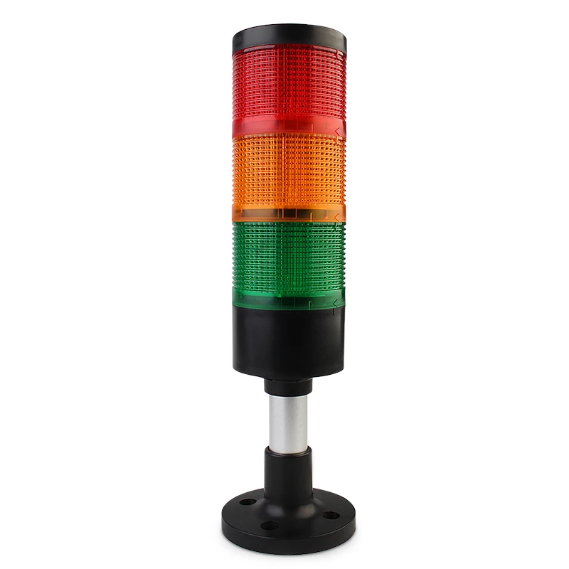 Black Shell 24V 70mm Industrial Signal Tower Safety Stack Alarm Light Led Multilayer Rod Buzzer Caution Warning Lamp ForMachine