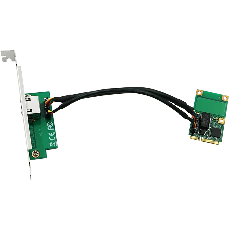 Мини PCI-express Gigabit, Однопортовый RJ45 Ethernet 10/100 Мбит/с