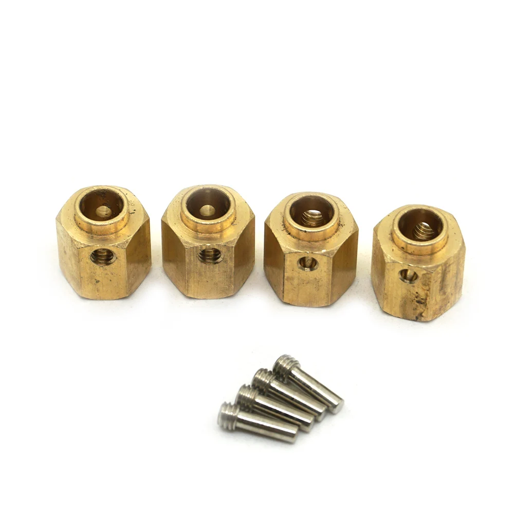 AXSPEED 5/8/9/10/11/12/15/20 mm schweres Messing 12 mm Radnaben Sechskant verlängerter Adapter für TRX-4 TRX-6 1/10 RC Crawler Autoteile – Detail 35