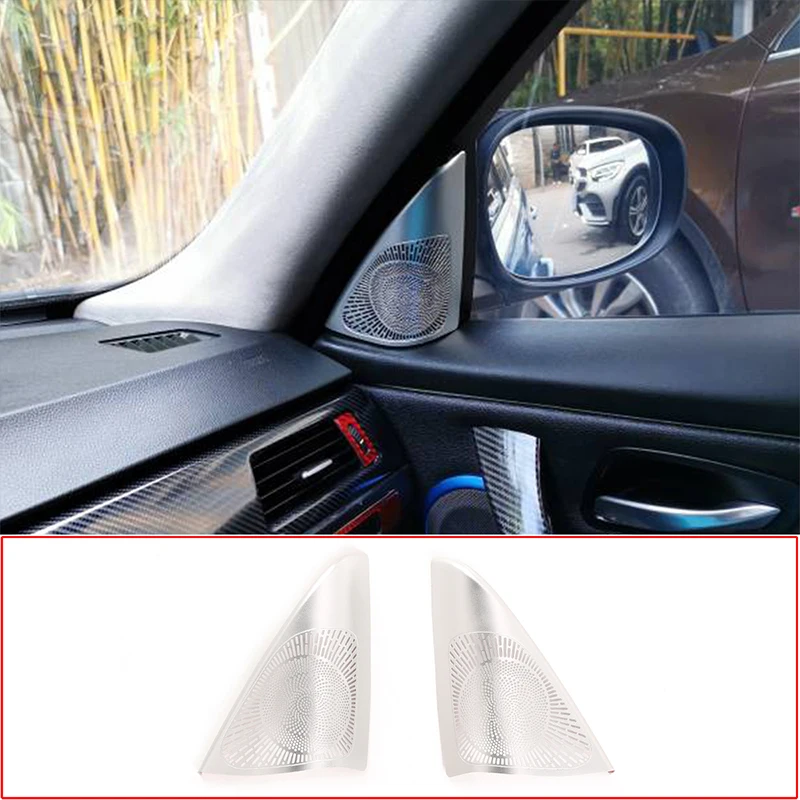 For BMW 3 Series E90 E92 05-12 Stainless Steel Car speaker Net Cover speaker Net Protection Decorative Cover Car Accessories