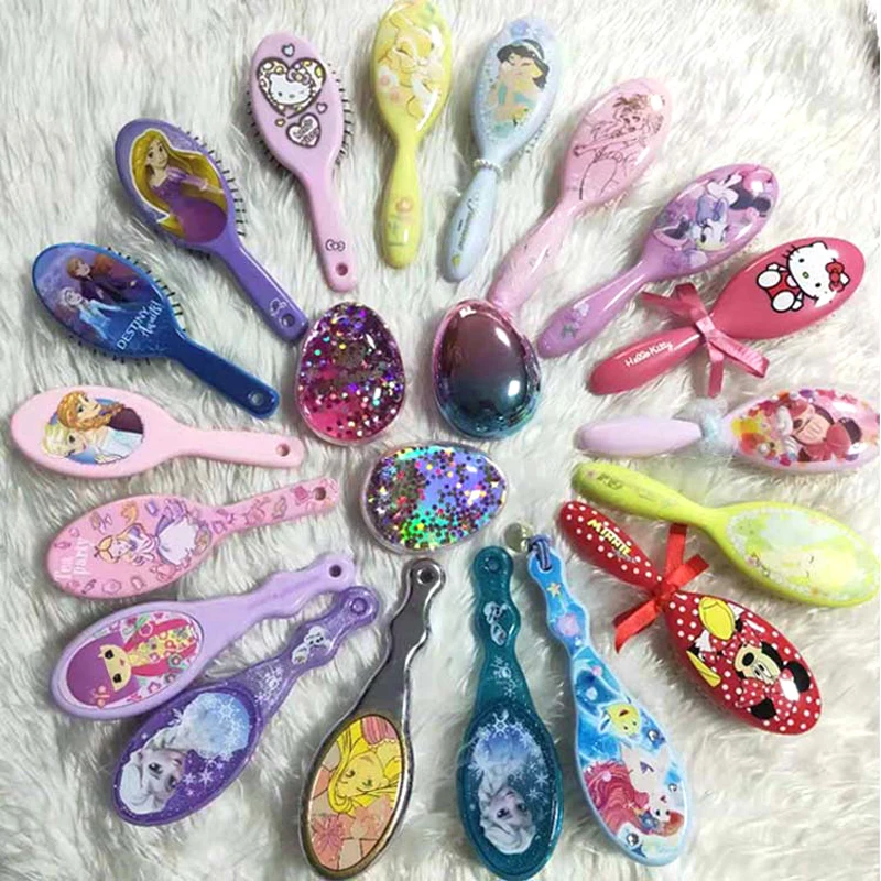 Disney Cartoon 3D Airbag Comb Princess Bale Mermaid Snow White Shape comb antistatic Girl Comb Girl Air Cushion Massage Comb