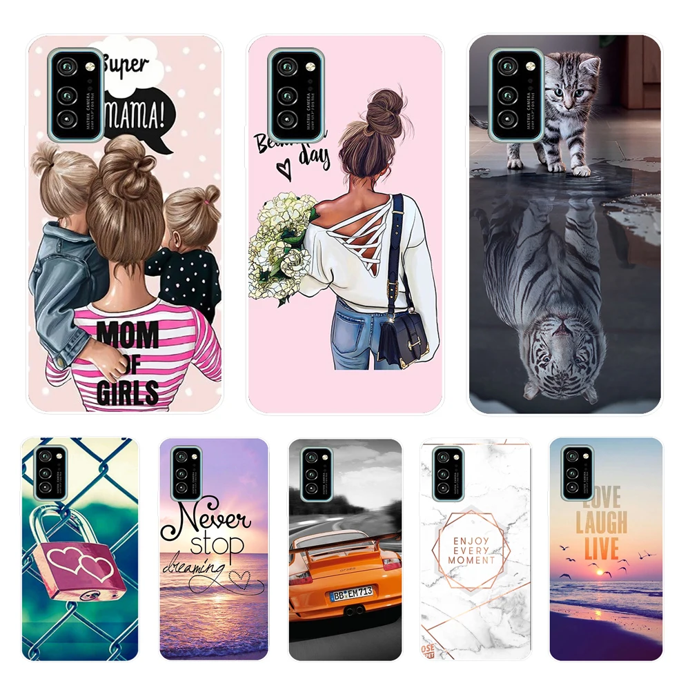 Case Huawei Honor V30 View 30 Relief Cartoon Case For Huawei Honor V30 Pro View 30 Pro Cover Coque