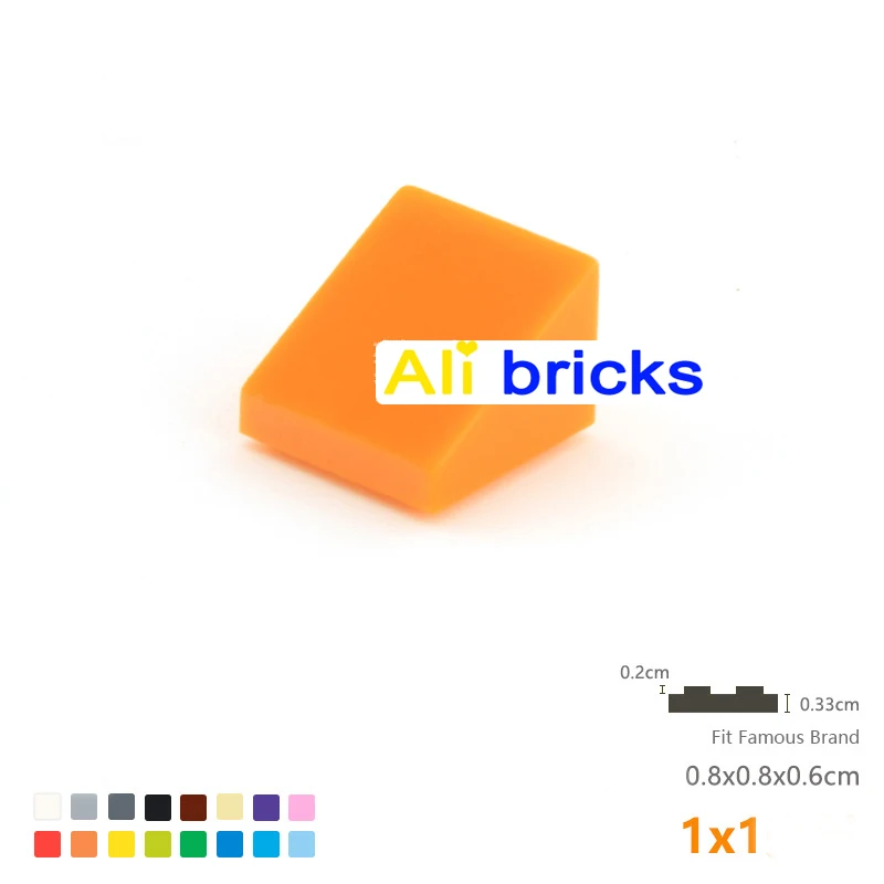 100 stücke DIY Bausteine Figur Glatte Abgeschrägte Ziegel 1x1 Pädagogische Kreative Größe Kompatibel Mit 54200 Spielzeug für Kinder