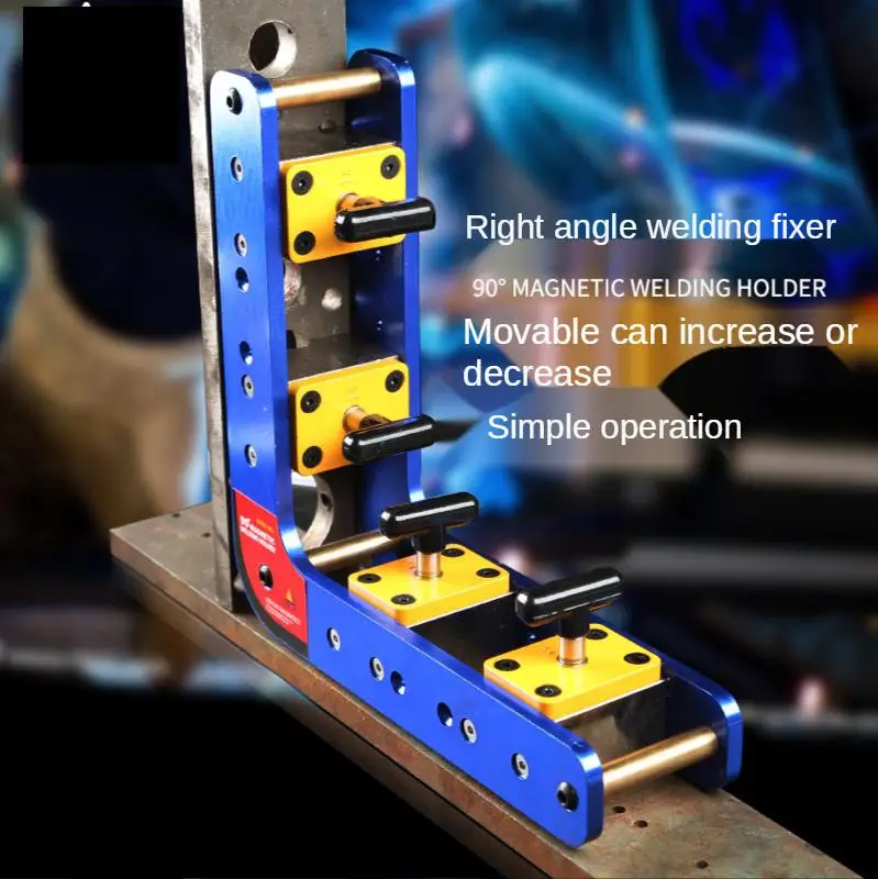 WM8 Fixer Las Magnetik Sudut Kanan 90 Derajat Alat Perakitan Klem Magnet Kuat Pemosisian Pengelasan Listrik Magnetik