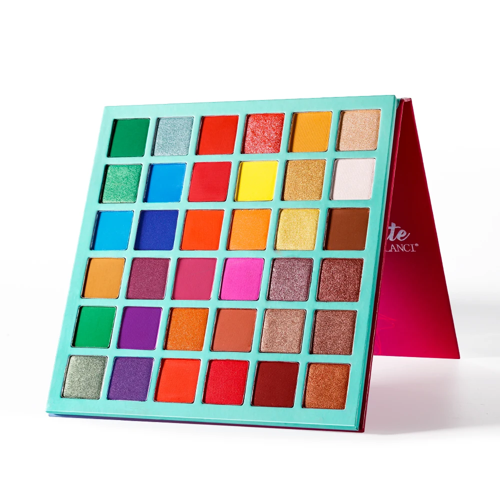 DE\'LANCI Gorgeous Pigmented Eyeshadow Pallete Shimmer Matte Rainbow Eyeshadow Palette Makeup Kit 36 Color Cosmetics Shadows