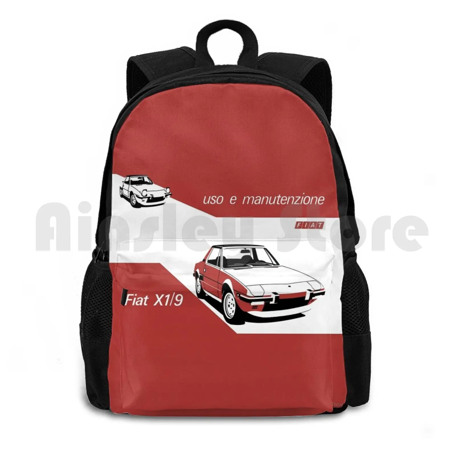 Fiat X1 / 9 Outdoor Hiking Backpack Riding Climbing Sports Bag Fiat 124 Sport Spider X1 9 X19 Car Cars Targa Sports Two Seater