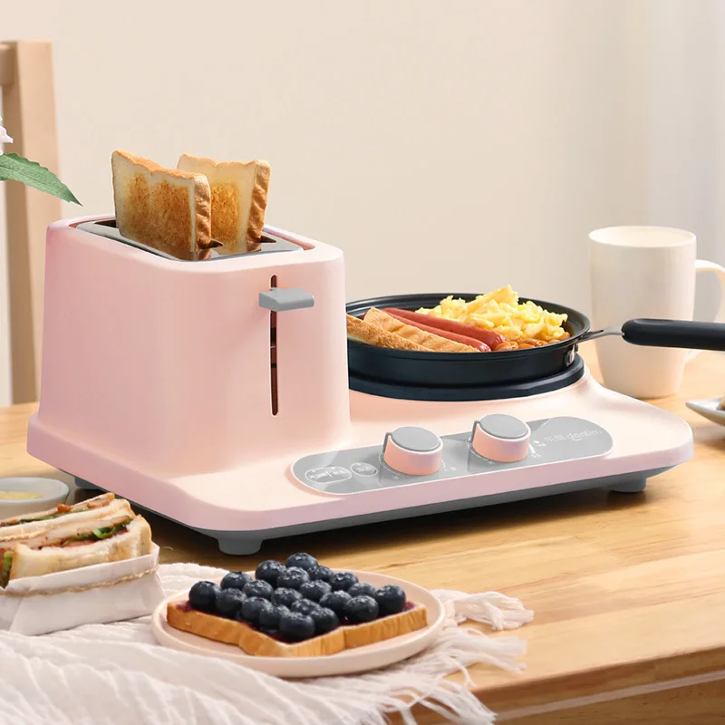 Toast slice Electric skillet Frying pan three-in-one breakfast machine multi-functional small Doss Furnace 6th gear temperature