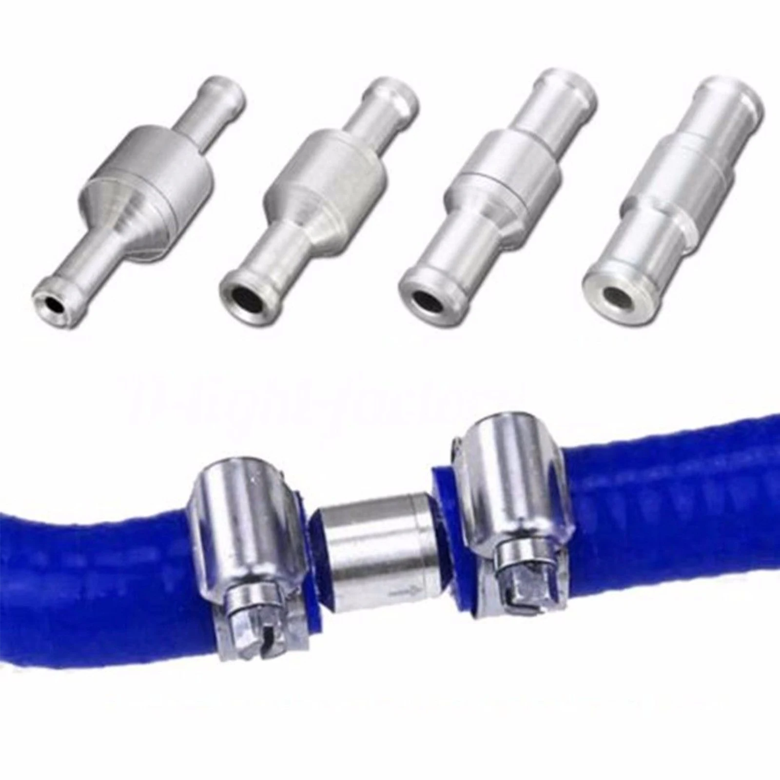 1/2/4PCS 6/8/10/12mm Aluminium Alloy Valve Rollover Breather Fuel Syetem Pressure Relief Valve Diesel Petrol Check Valve D30