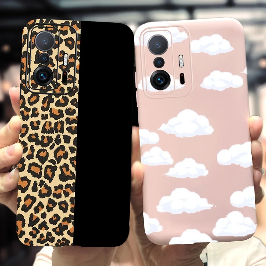 Love Heart Couple Case For Xiaomi 11T Pro Global Version Cover Luxury Matte TPU Soft Funda For Xiaomi Redmi Note 11T Mi11T Coque
