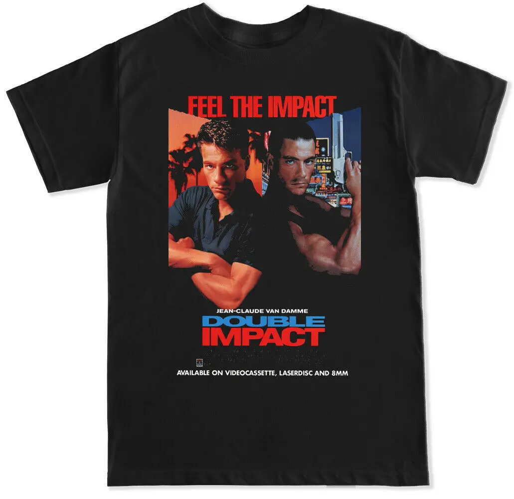 DOUBLE IMPACT VAN DAMME 1990S 90S MOVIE FUNNY RETRO FILM CLASSIC MENS T SHIRT