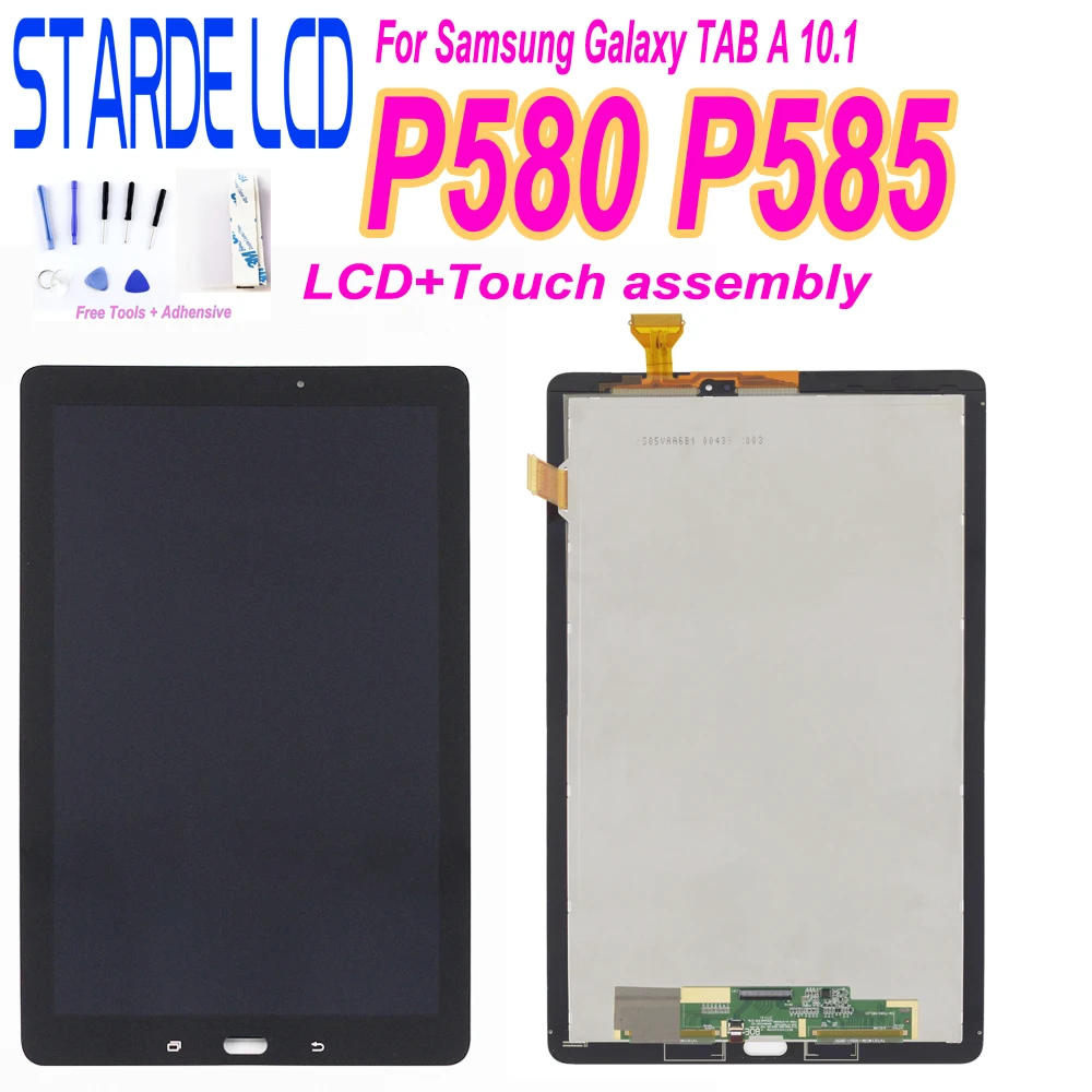 High quality For Samsung Galaxy Tab A 10.1 P580N P580 P585 LCD Display Touch Screen Digitizer Assembly 10.1\