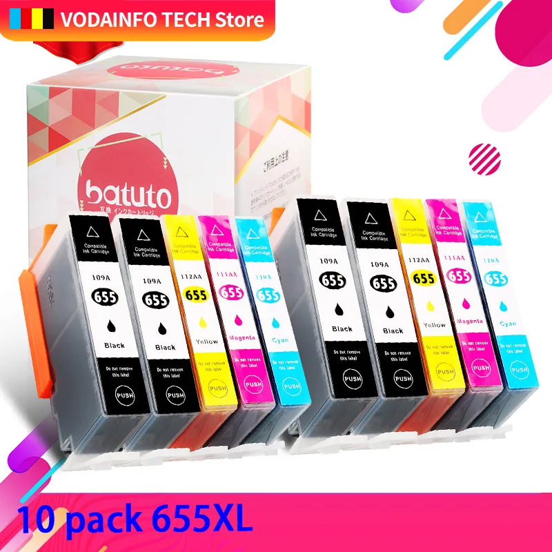 QSYRAINBOW New chip full Ink Cartridge 655 for HP 655 HP655 for deskjet 3525 5525 4615 4625 4525 6520 6525 6625 Printer