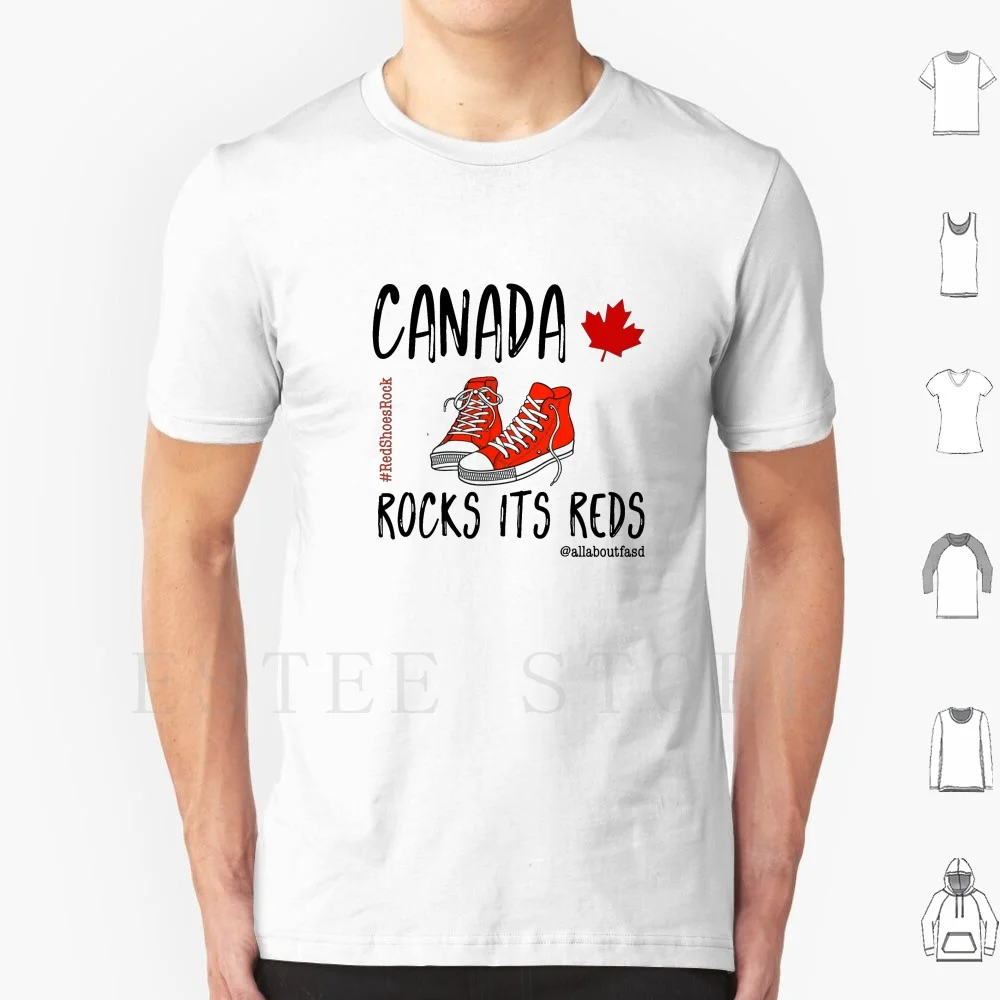كندا الصخور لها ريدز تي شيرت القطن الرجال DIY طباعة الأحذية الحمراء Fasd اضطراب الطيف الجنين #1