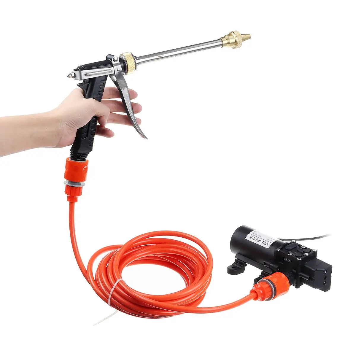 

12V 100W 200PSI High Pressure Car Electric Wash Pump Sprayer Kit Auto Washer Sprayer Cleaning Machine Set with Car Charger