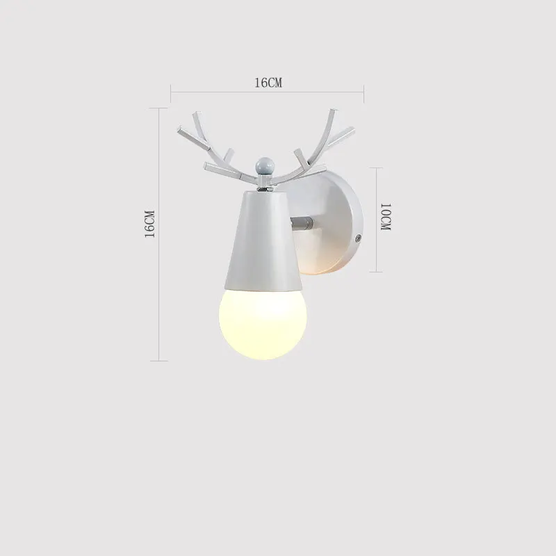 Imagem -03 - Nórdico Antler Lâmpada de Parede Moderna Veado Led Arandela Quarto Cabeceira Luzes Parede para Decoração Casa Espelho Luz Loft Industrial