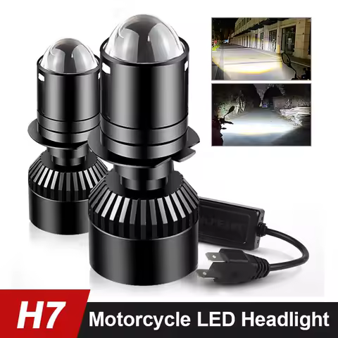 Motorcycle Headlight H7 LED mini Projector Lens Motorbike Lamp Headlight Bulbs For HONDA CBR1000RR SP CBR600RR 300RR 6000K 12V
