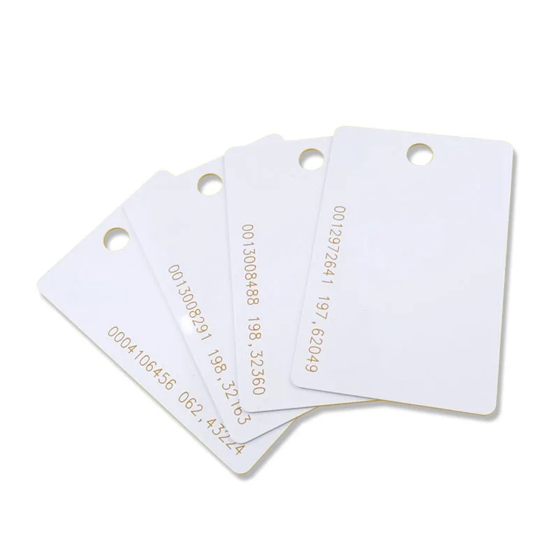 

50pcs RFID EM Card With Hole 125khz 0.8mm Thin Card Suib For Access Control Time Attendance