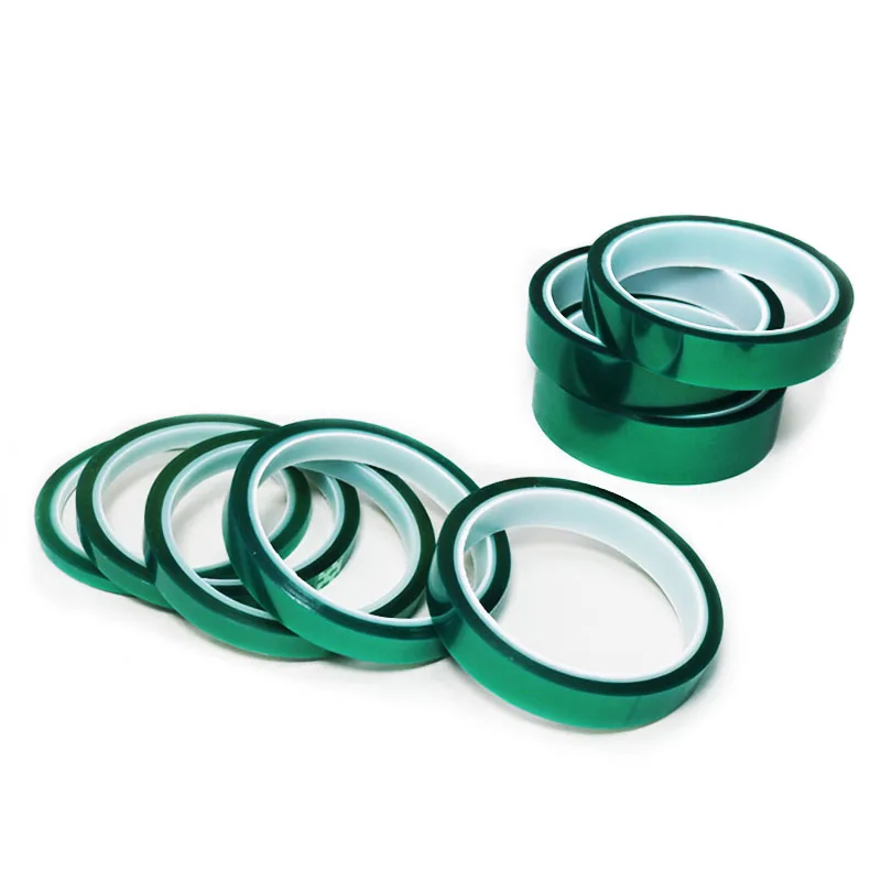 33Meters PET Green High temperature tape Spray painting Electroplating protective film tape 3MM 5/8/10/12/15/18/20/25MM