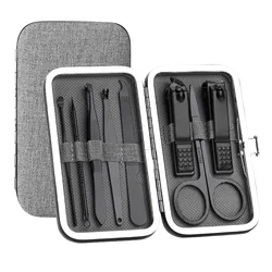 8 Pcs Manicure Nail Clipper Set Multifunction Household Stainless Steel Ear Spoon Nail Clippers Pedicure Nail Scissor Dropship