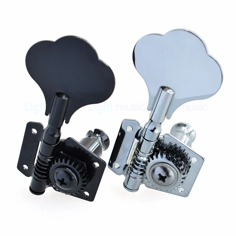 Electric Bass Guitar Tuning Pegs Opened Machine Heads Chrome Black 4R 4L 2R2L Tuners for Bass Guitar Bass Accessories