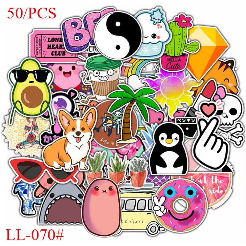 LL-070# 50/pcs Cute little Qingxin PVC Graffiti sticker Classic Creative Design collection Gift High quality Printing