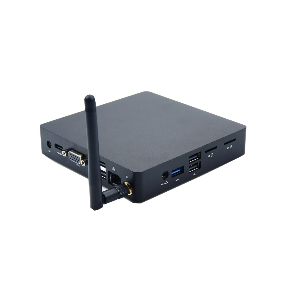 Fanless mini PC J1900 support Msata SSD USB 3.0 Dual video output 4G SIM option 1000M LAN Q19C desktop portable pc desktop