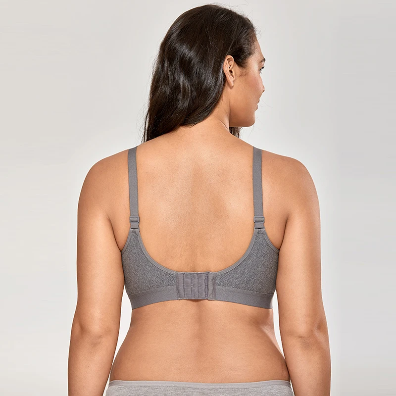 Women's Plus Size Seamless No Padding Full Coverage Wirefree Cotton Bra