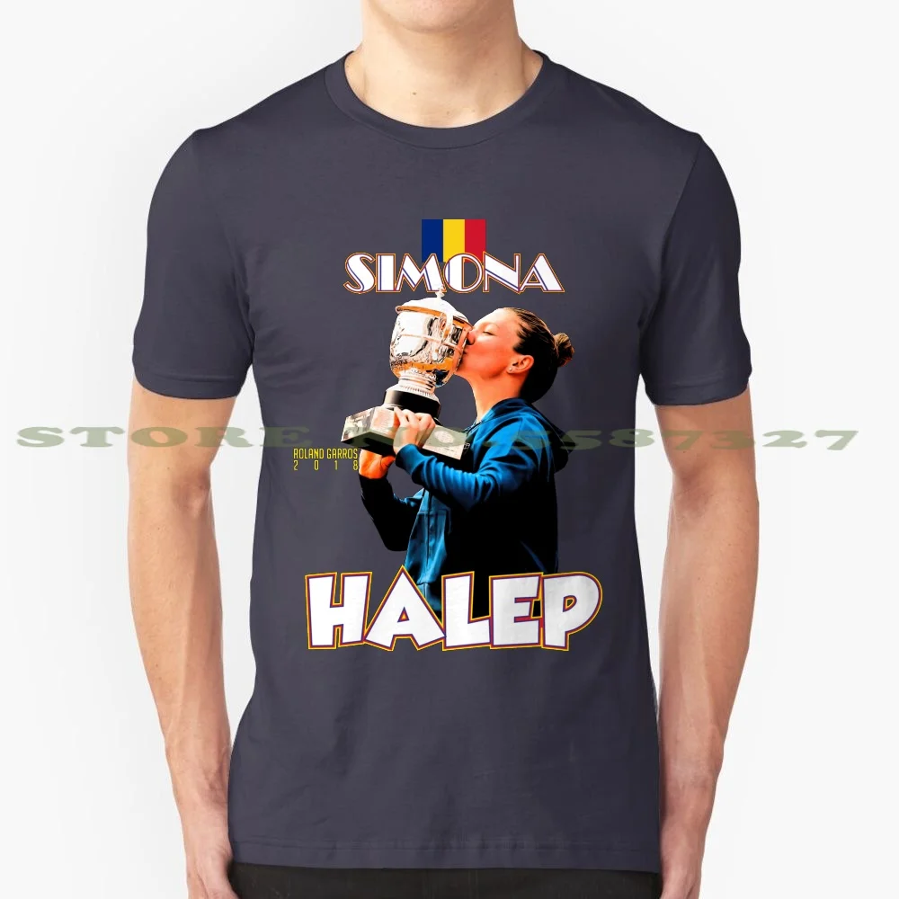 Simona Halep Romania Tshirt 100% Cotton T-Shirt Have Us Wimbledom Tennis Player Tricou Simona Halep